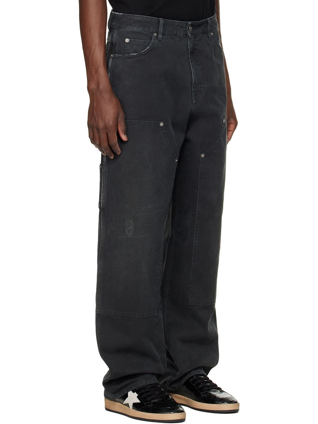 Black Distressed Jeans - 2