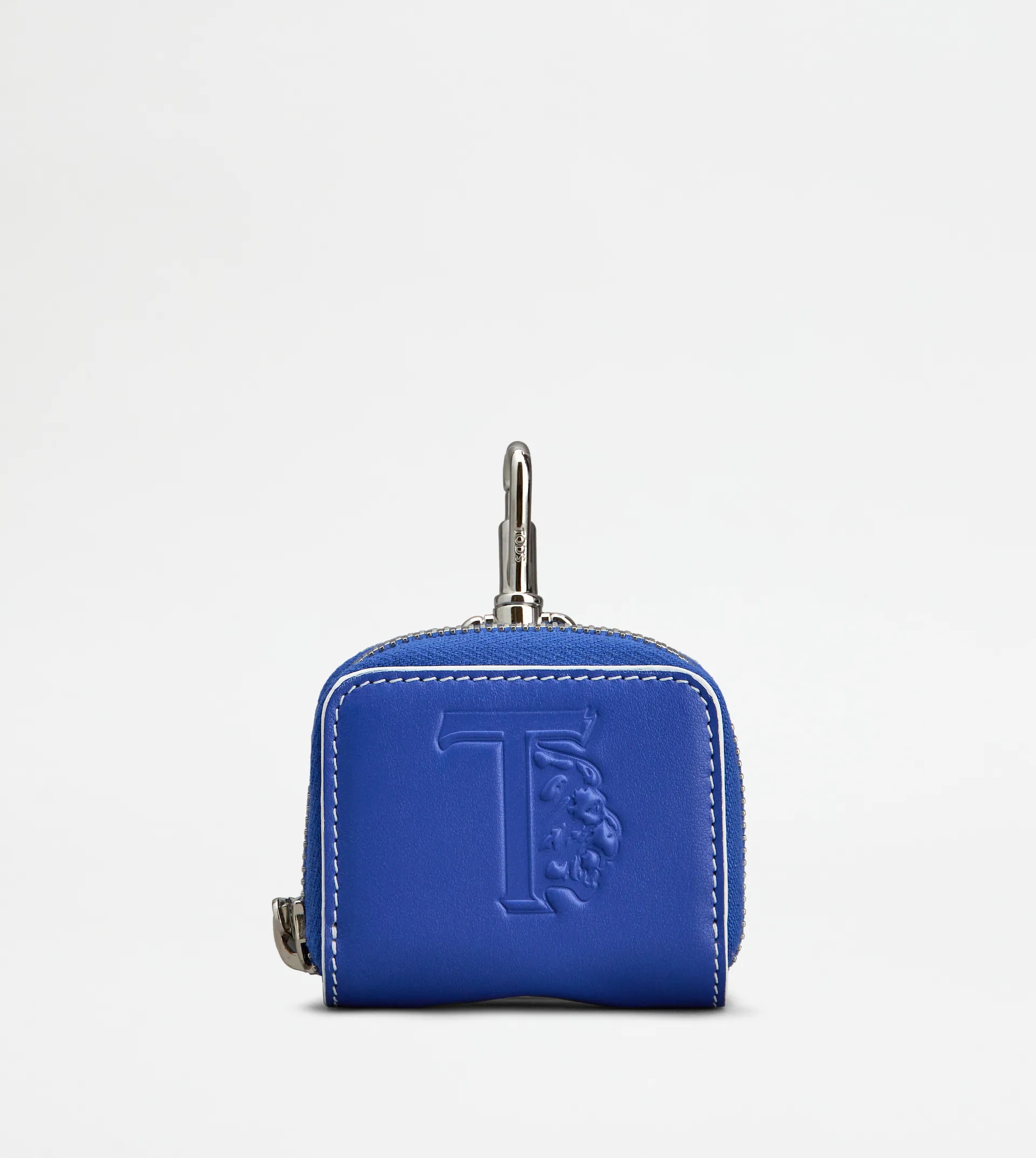 TOD'S AIRPODS HOLDER IN LEATHER - BLUE - 1
