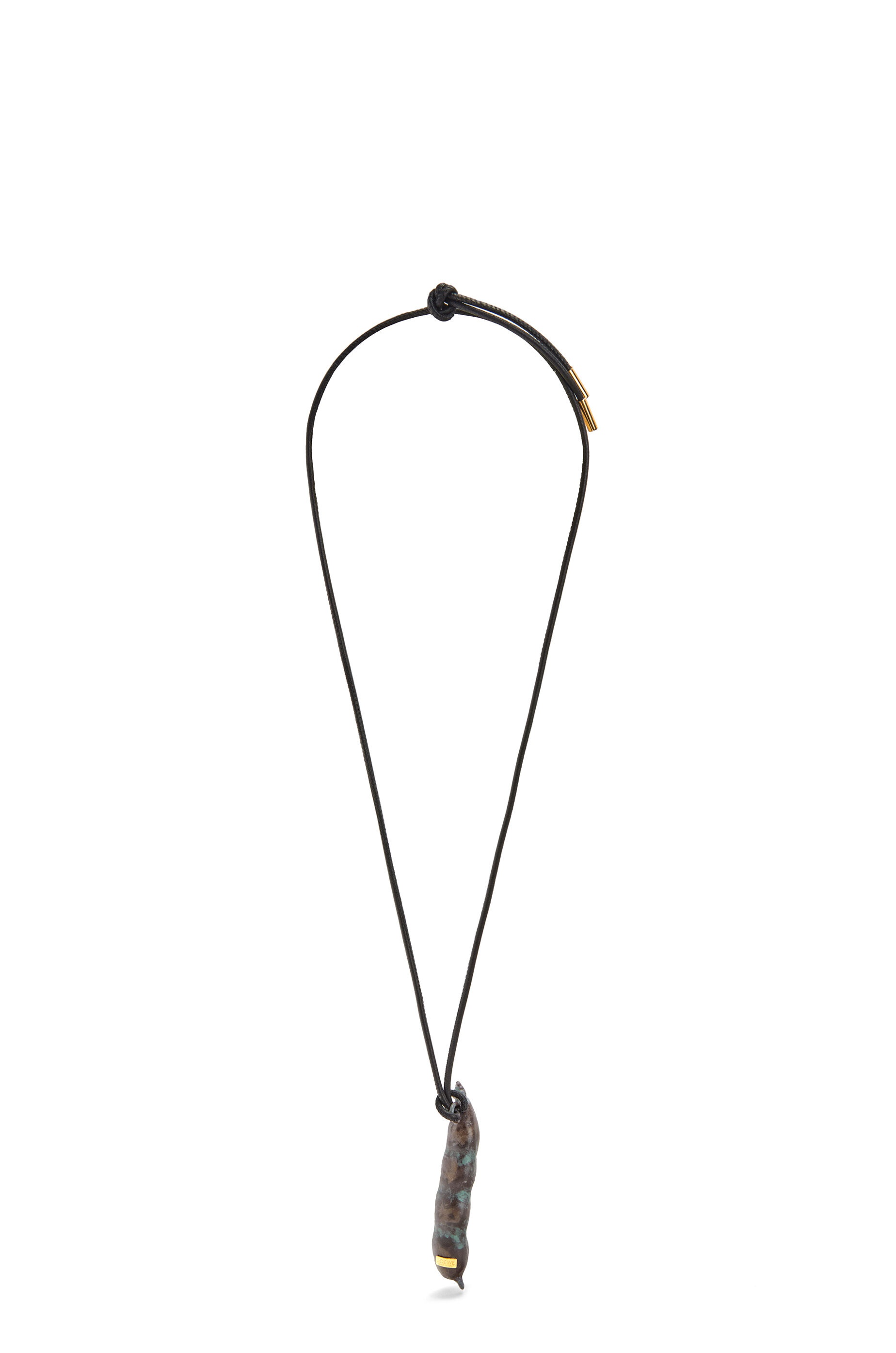 Bean pendant in calfskin and brass - 1