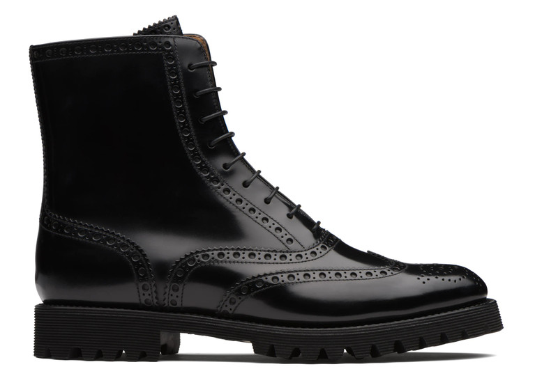 Cammy
Polished Binder Lace Up Boot Brogue Black 1
