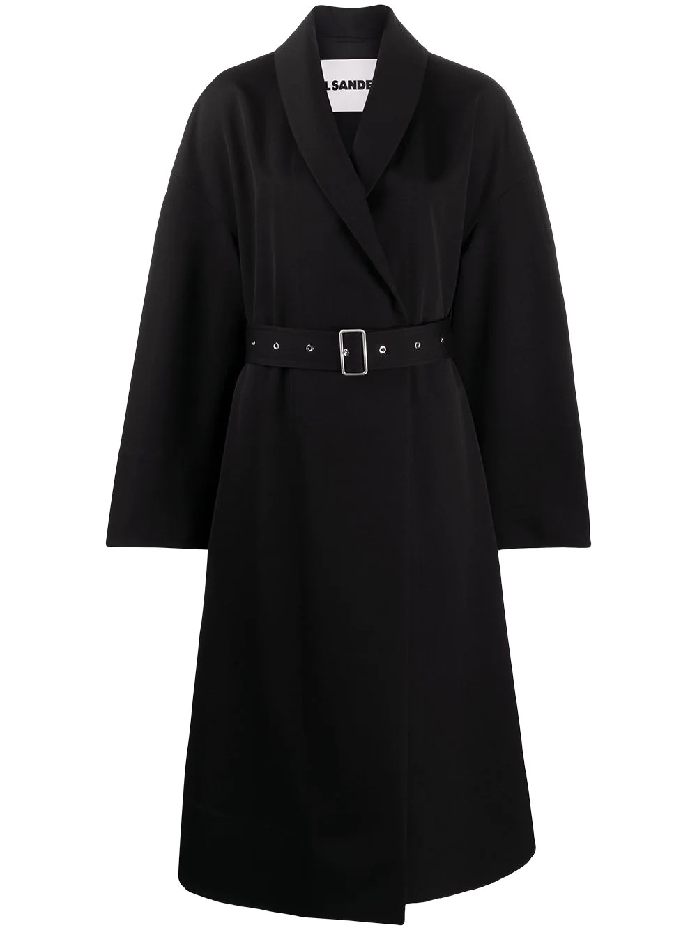 flared belted trench coat - 1