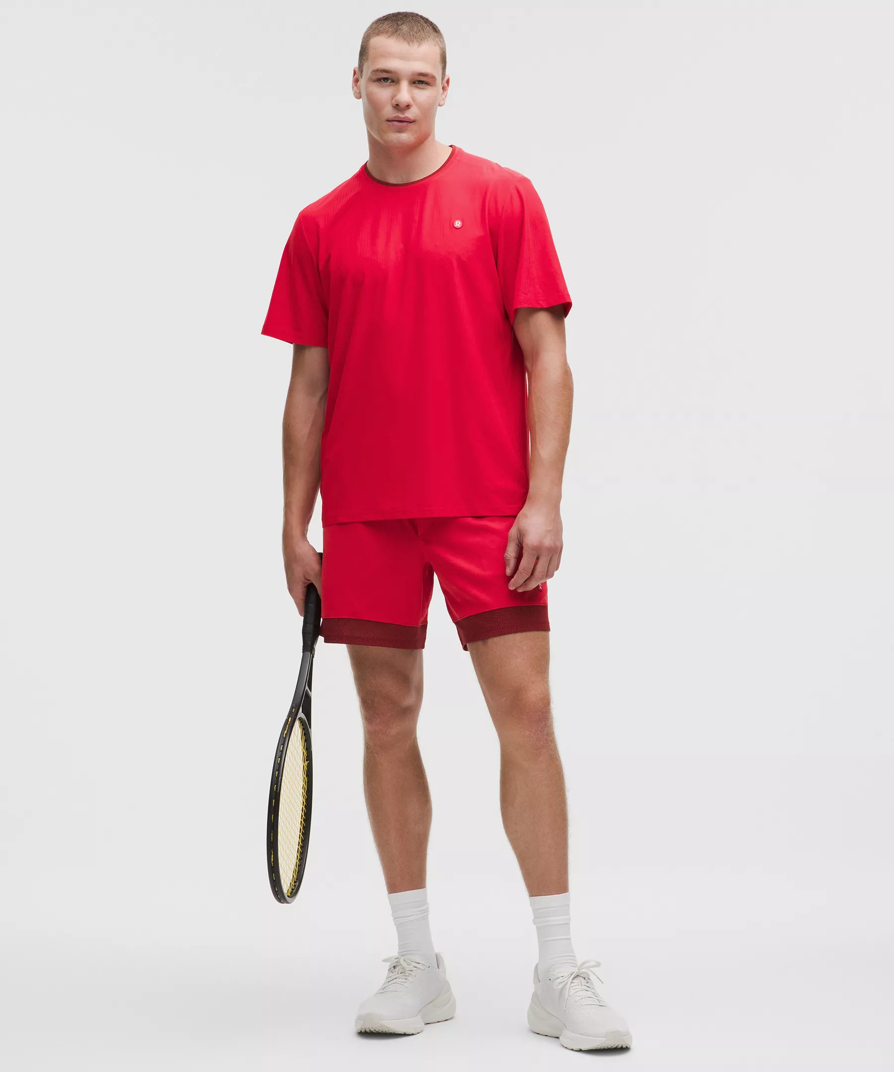 UV-Protective Striped Mesh Tennis T-Shirt - 2