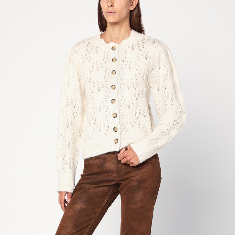 Isabel Marant Étoile Openwork Écru Alpaca-Blend Cardigan Women - 1