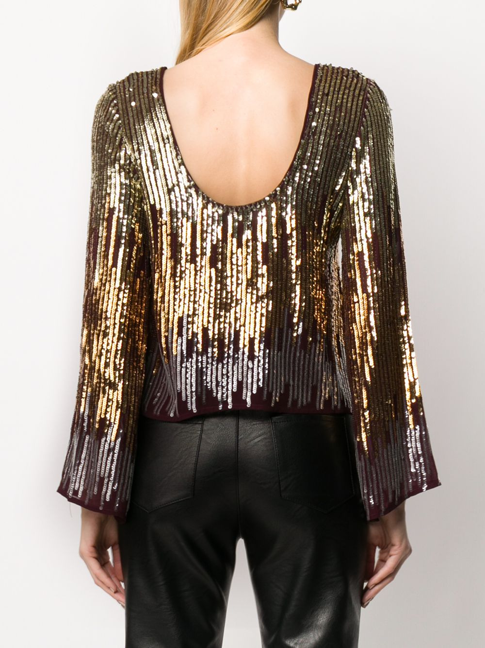 Bettina ombré sequinned blouse - 4
