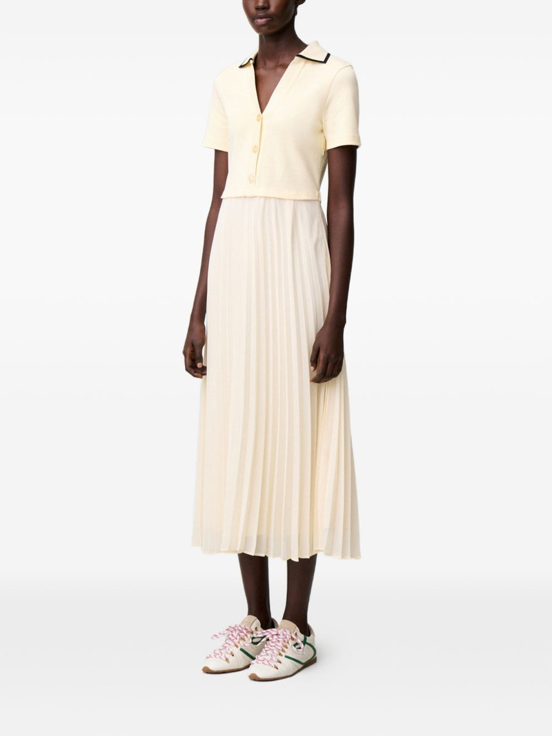 pleated ribbed-knit midi dress 4