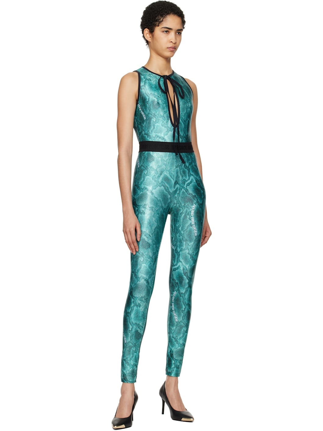 Blue Printed Bodysuit - 5