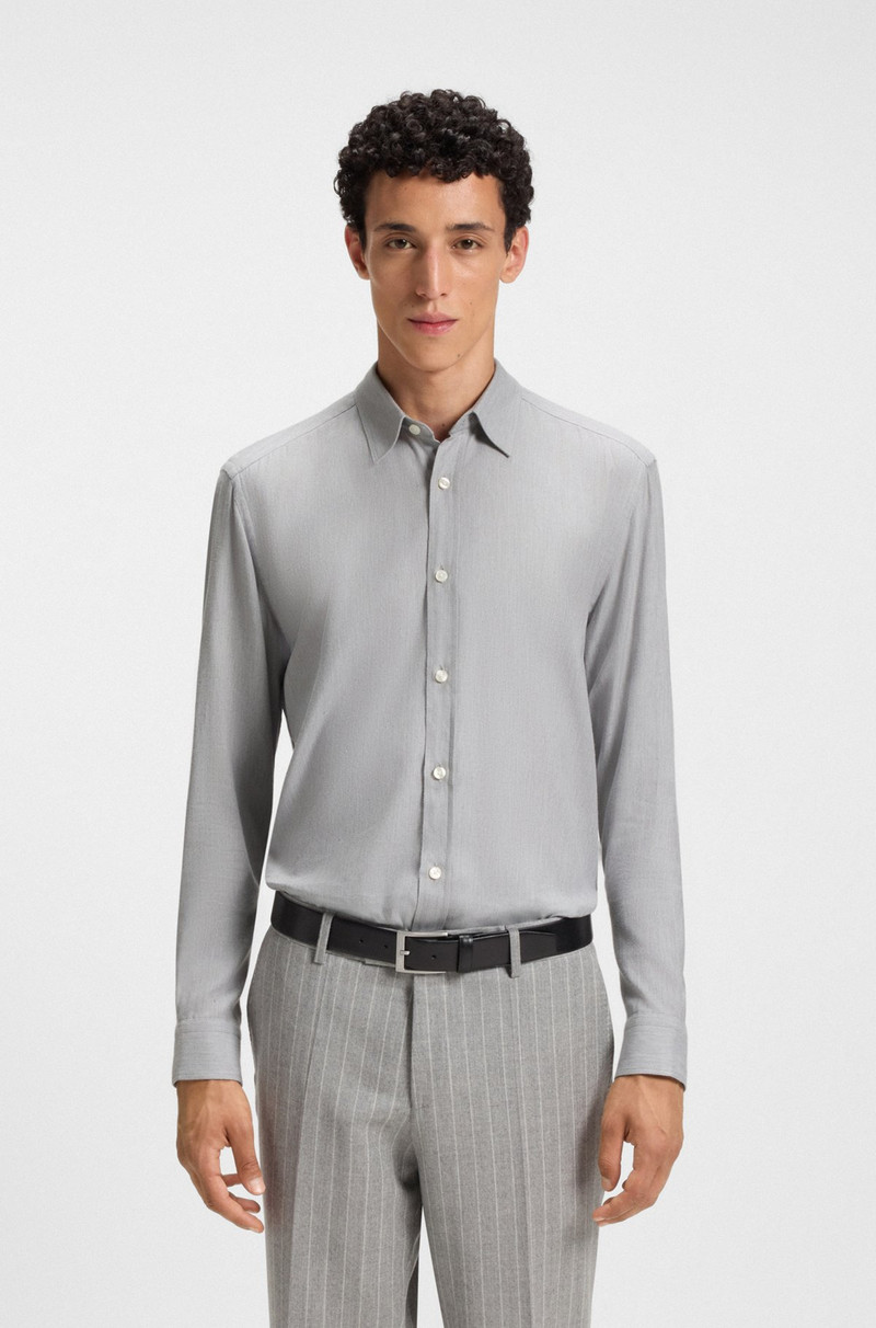 REGULAR-FIT SHIRT IN COTTON-BLEND FLANNEL 2