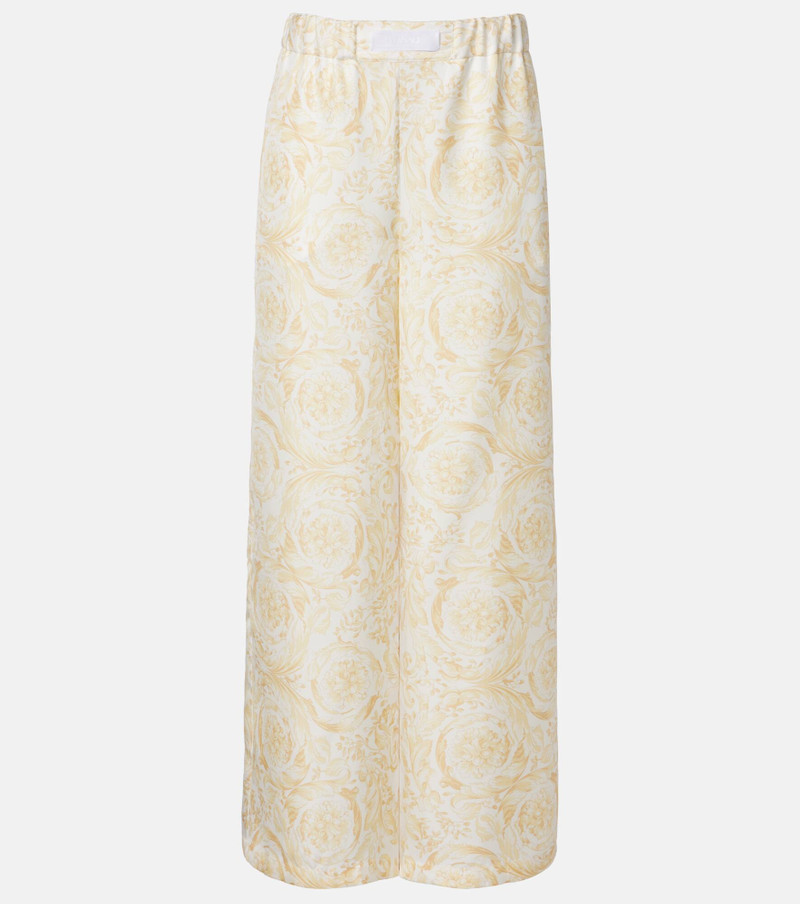 Underwater Barocco silk palazzo pants 1
