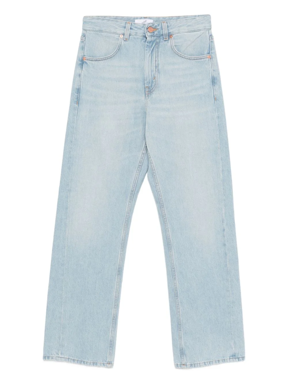 button-up straight jeans - 1