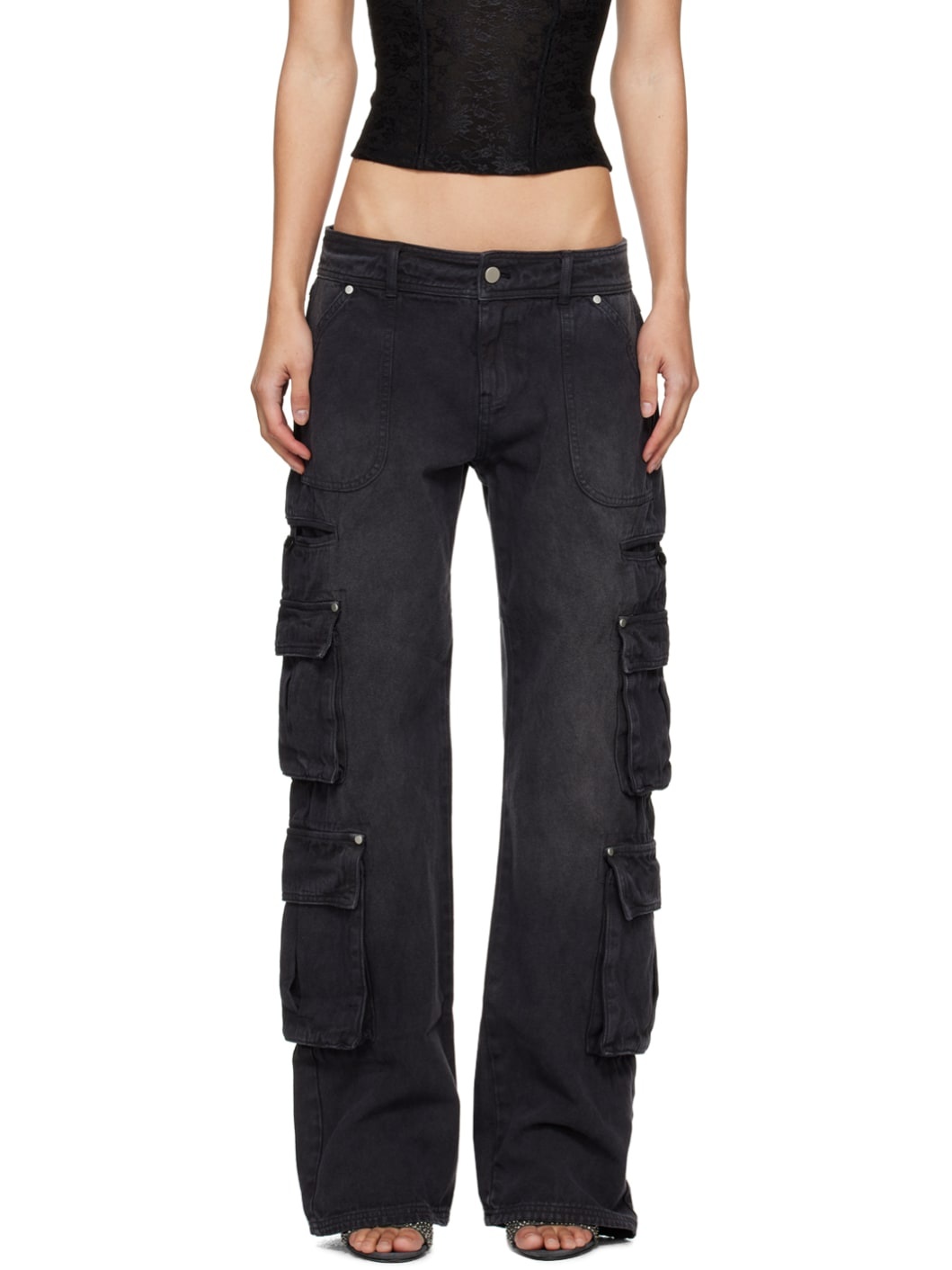 Black Hayes Cargo Pants - 1