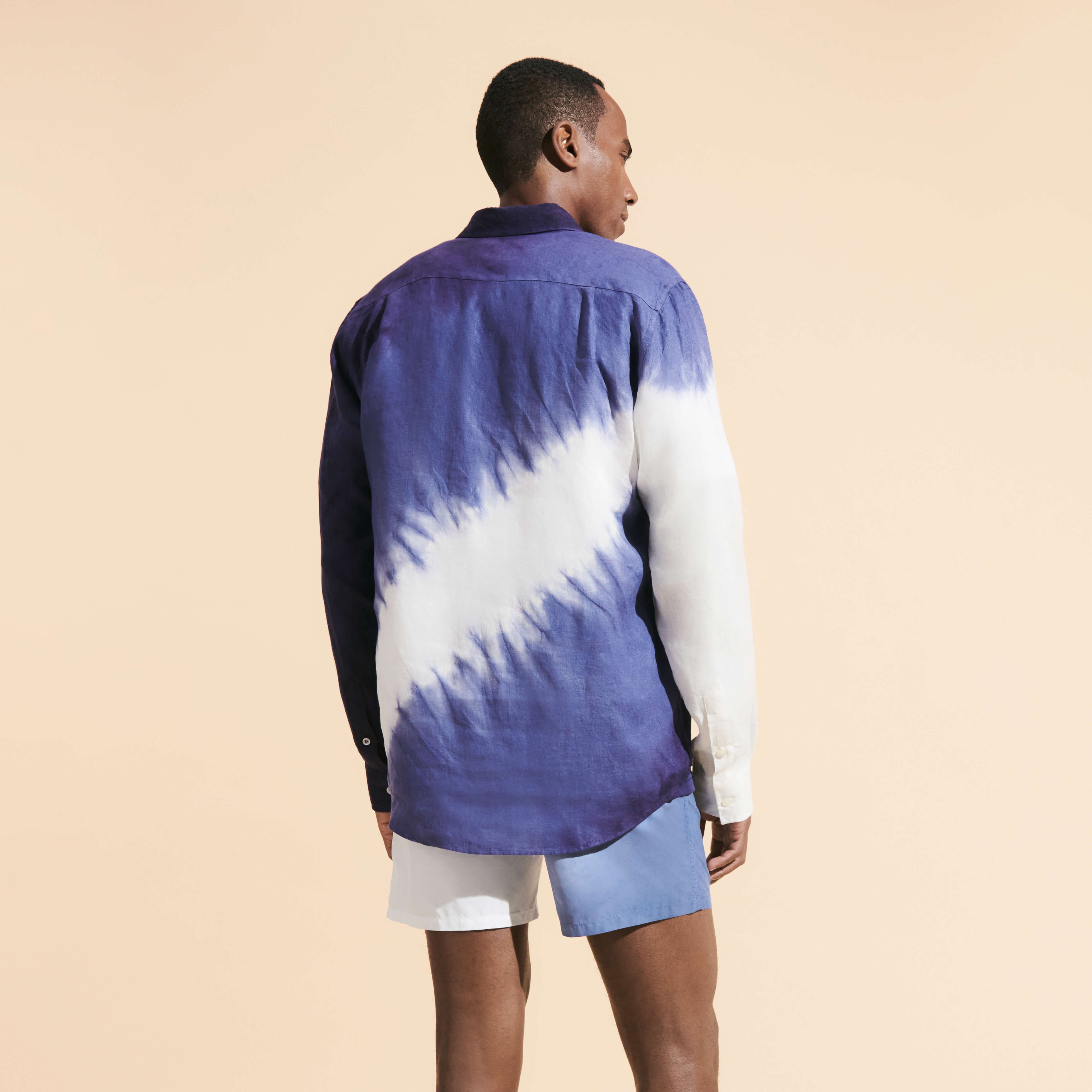 Men Linen Shirt Tie & Dye - 4