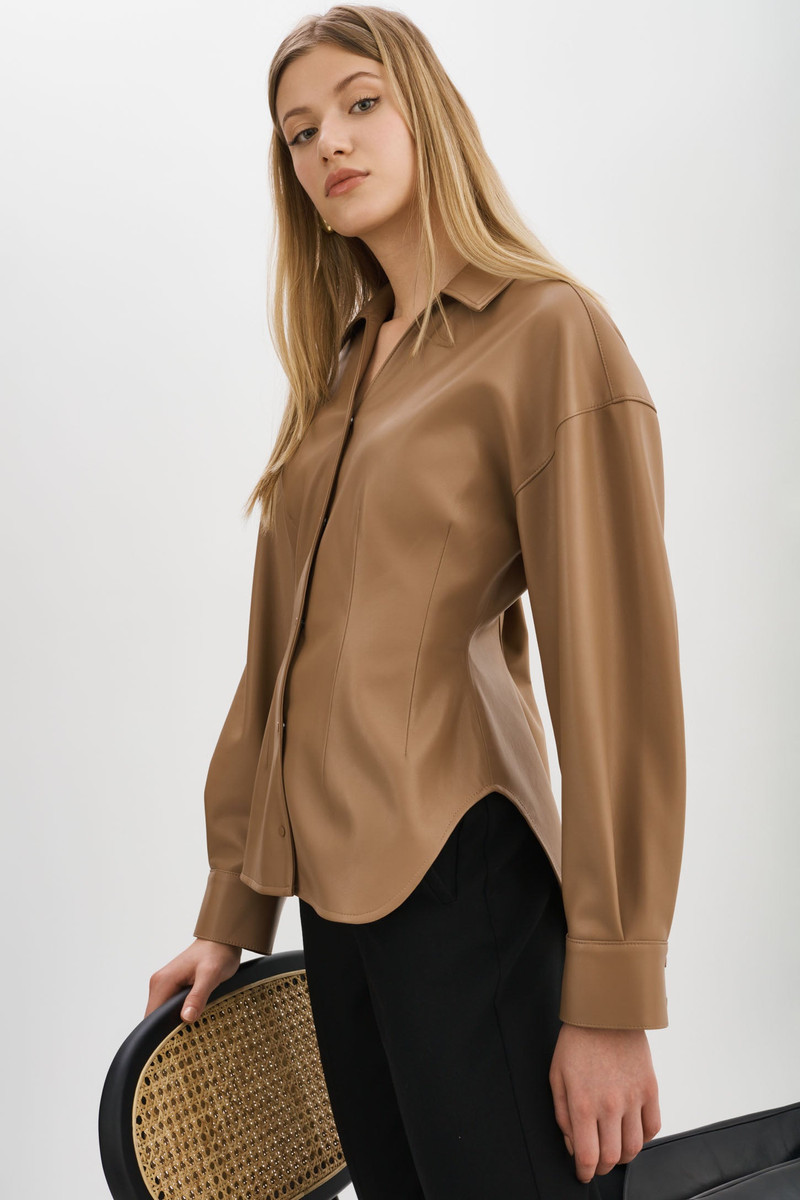 SKYLAR | Faux Leather Shirt 3