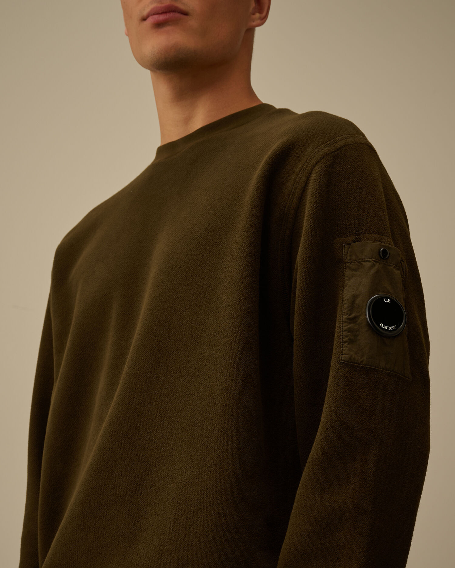 Brushed Emerized Diagonal Fleece Crewneck Sweatshirt - 5