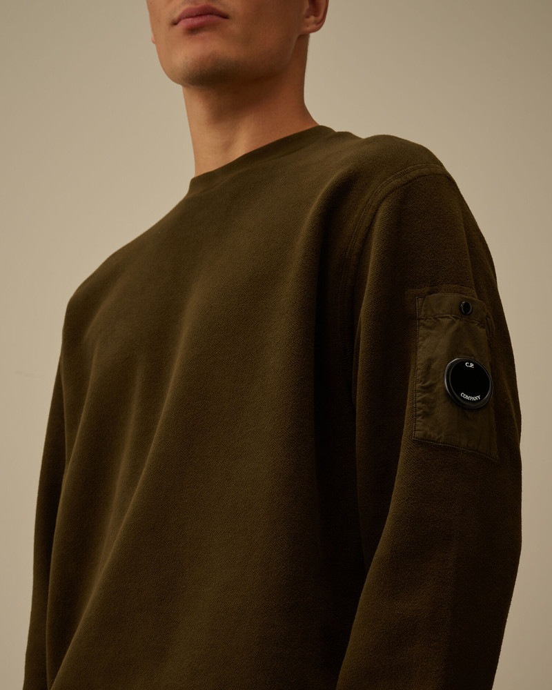 Brushed Emerized Diagonal Fleece Crewneck Sweatshirt 5