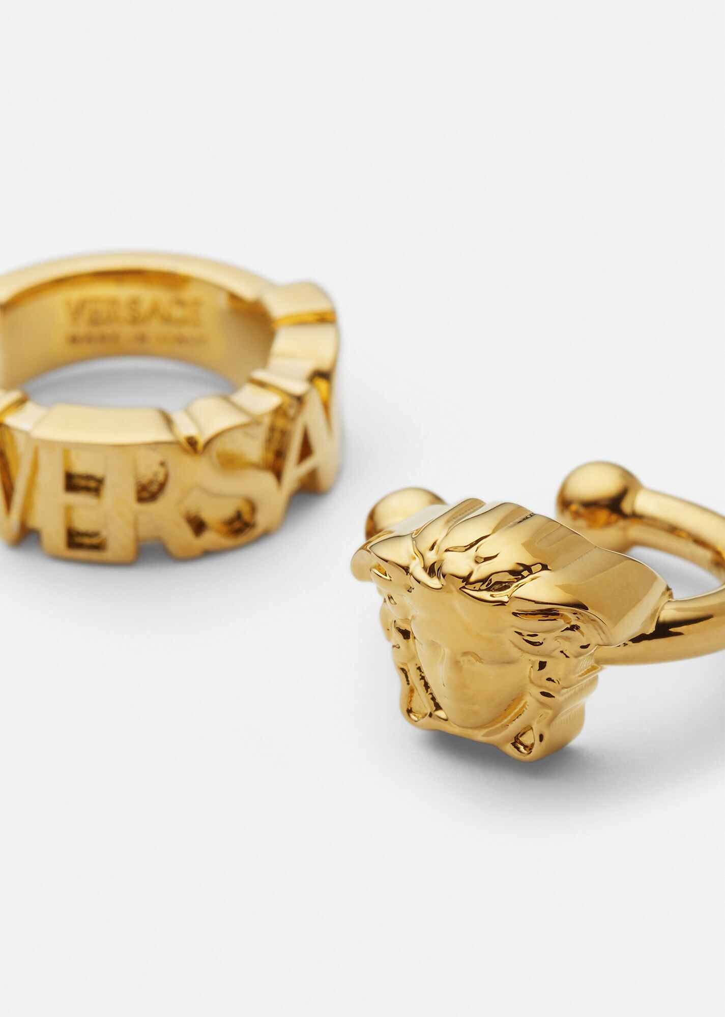 Medusa and Logo Ear Cuffs - 3