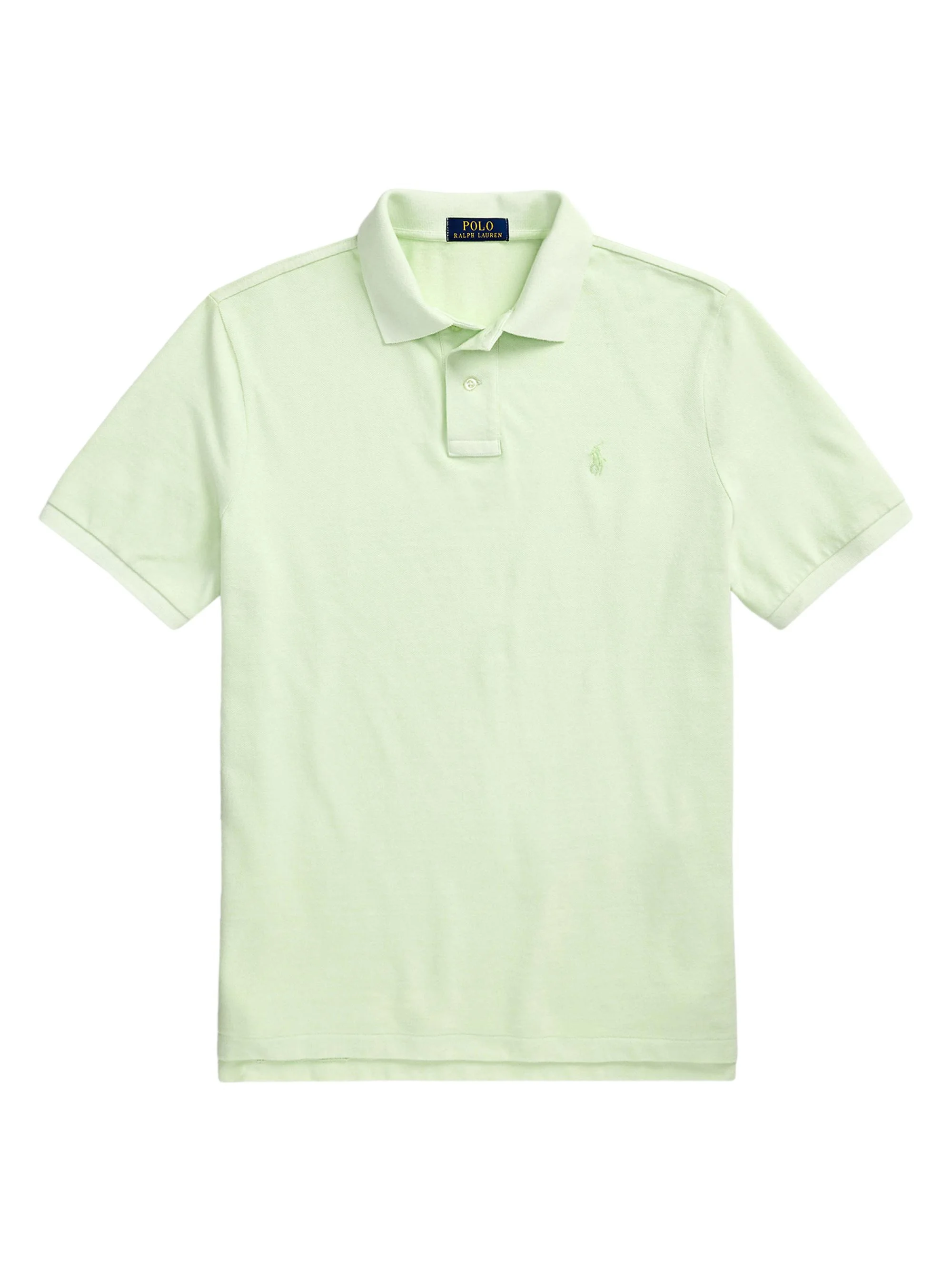 Men's Classic-Fit Mineral-Dyed Mesh Polo Shirt - Leaf - 1