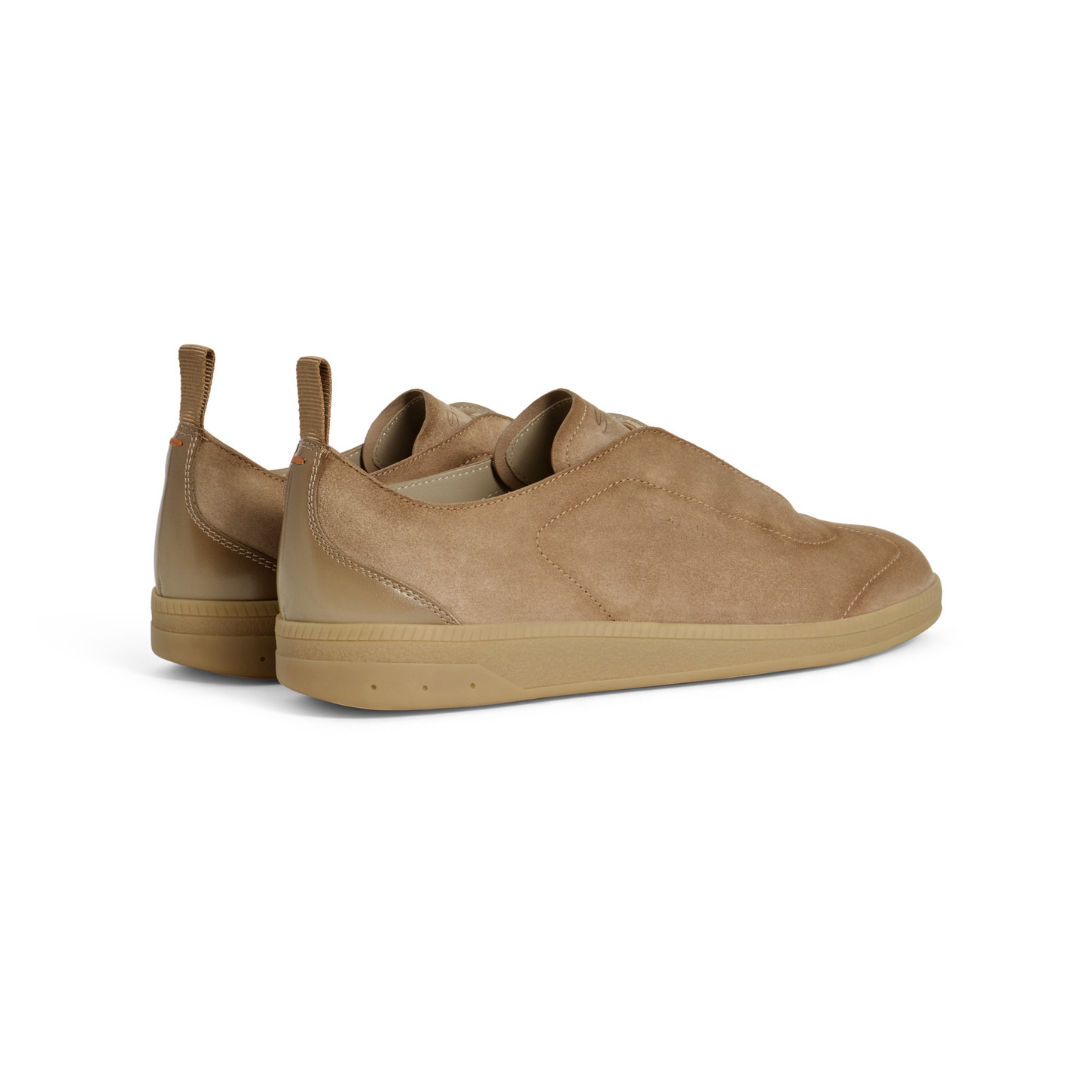 Women's light brown suede sneaker - 4