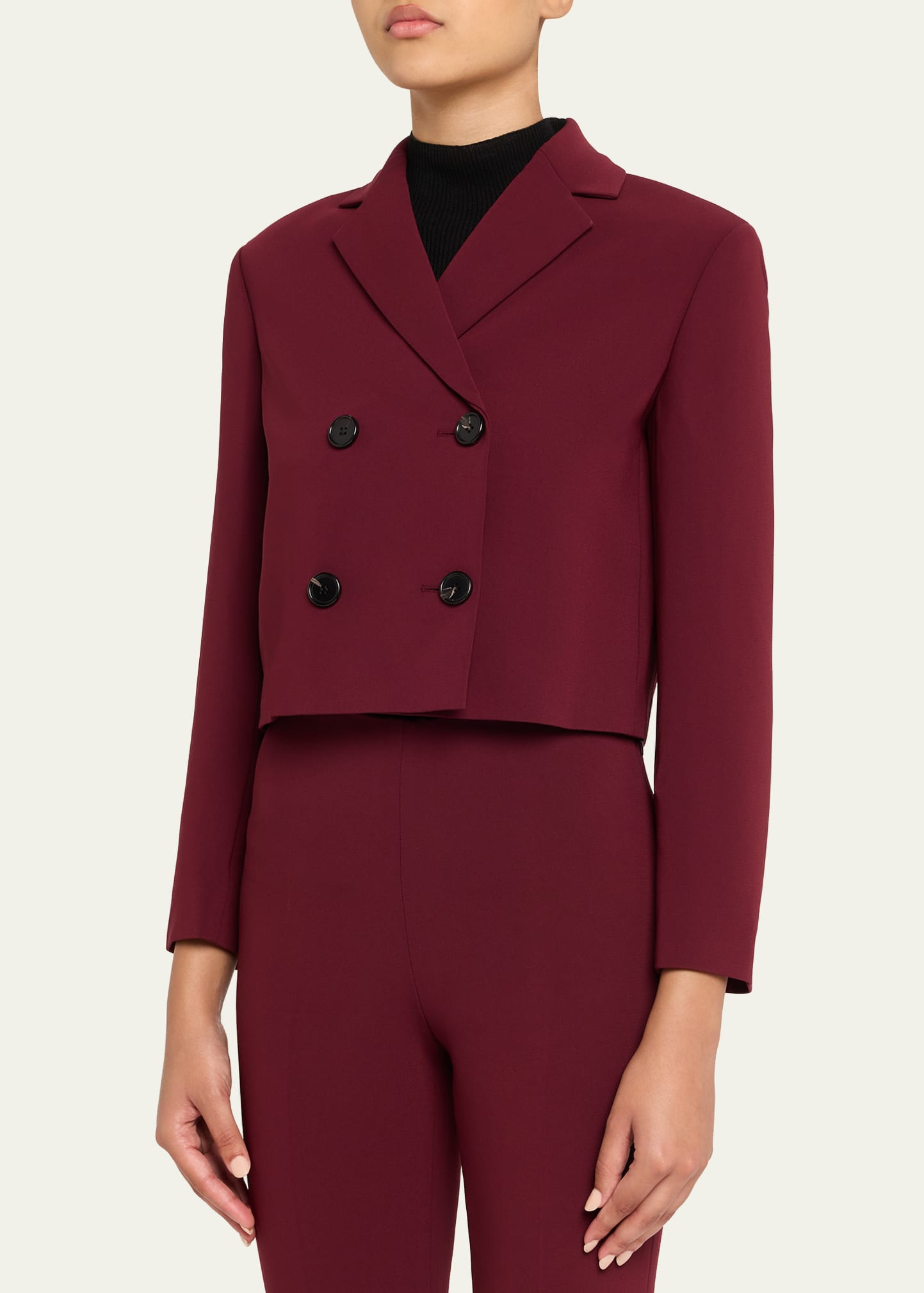 Crop Double-Breasted Jacket - 4