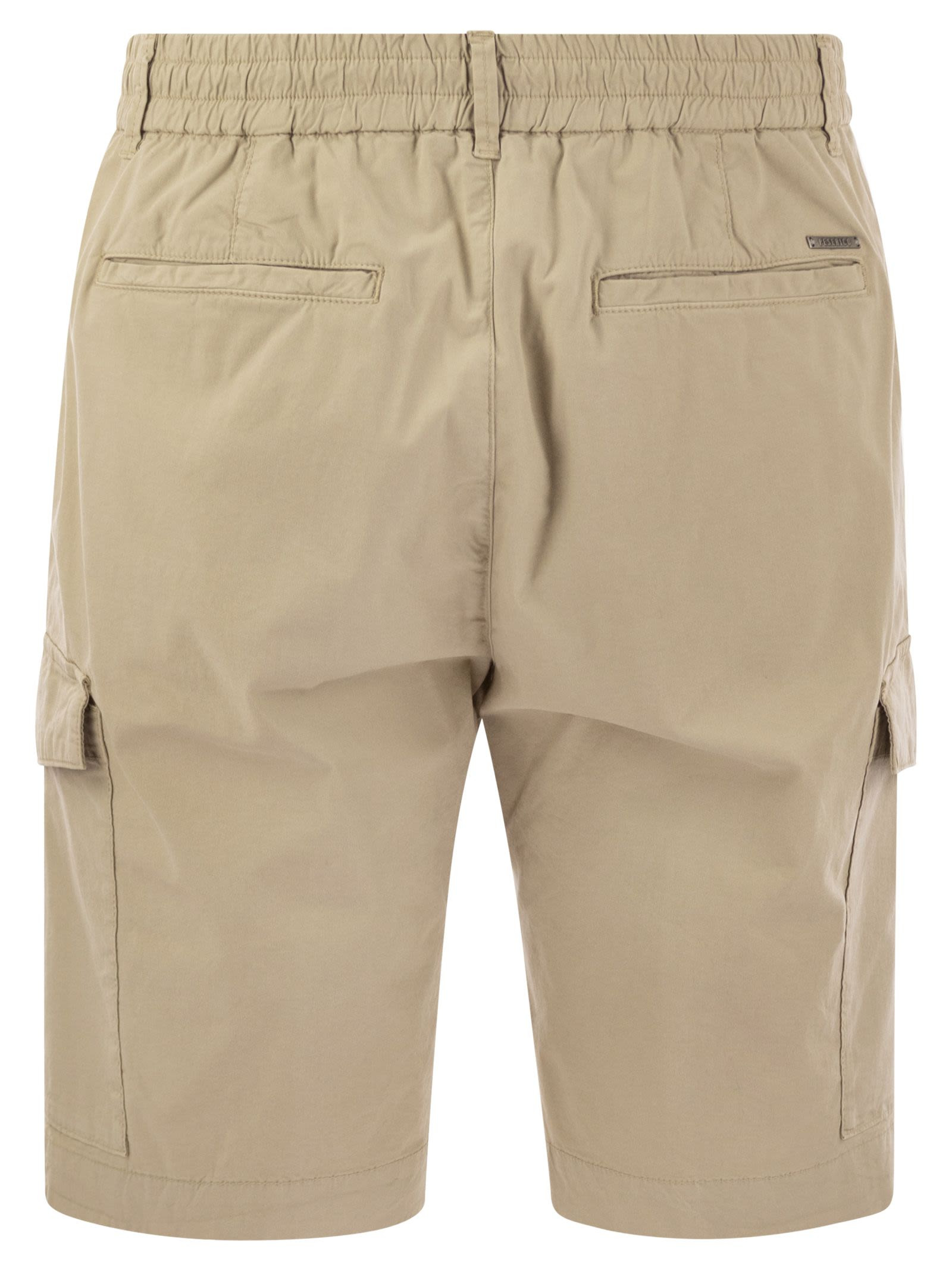 Peserico - Peserico Men Lightweight Cotton Lyocell Canvas Jogger Bermuda Shorts - 2