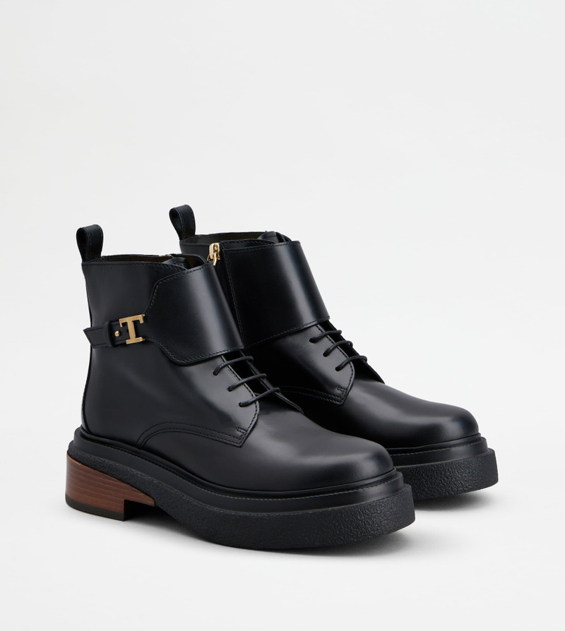 ANKLE BOOTS IN LEATHER - BLACK 4