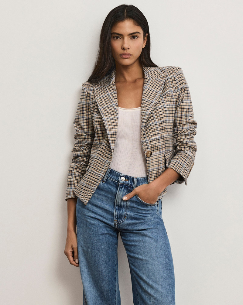 VERONICA BEARD HOSANNA PLAID DICKEY JACKET outlook