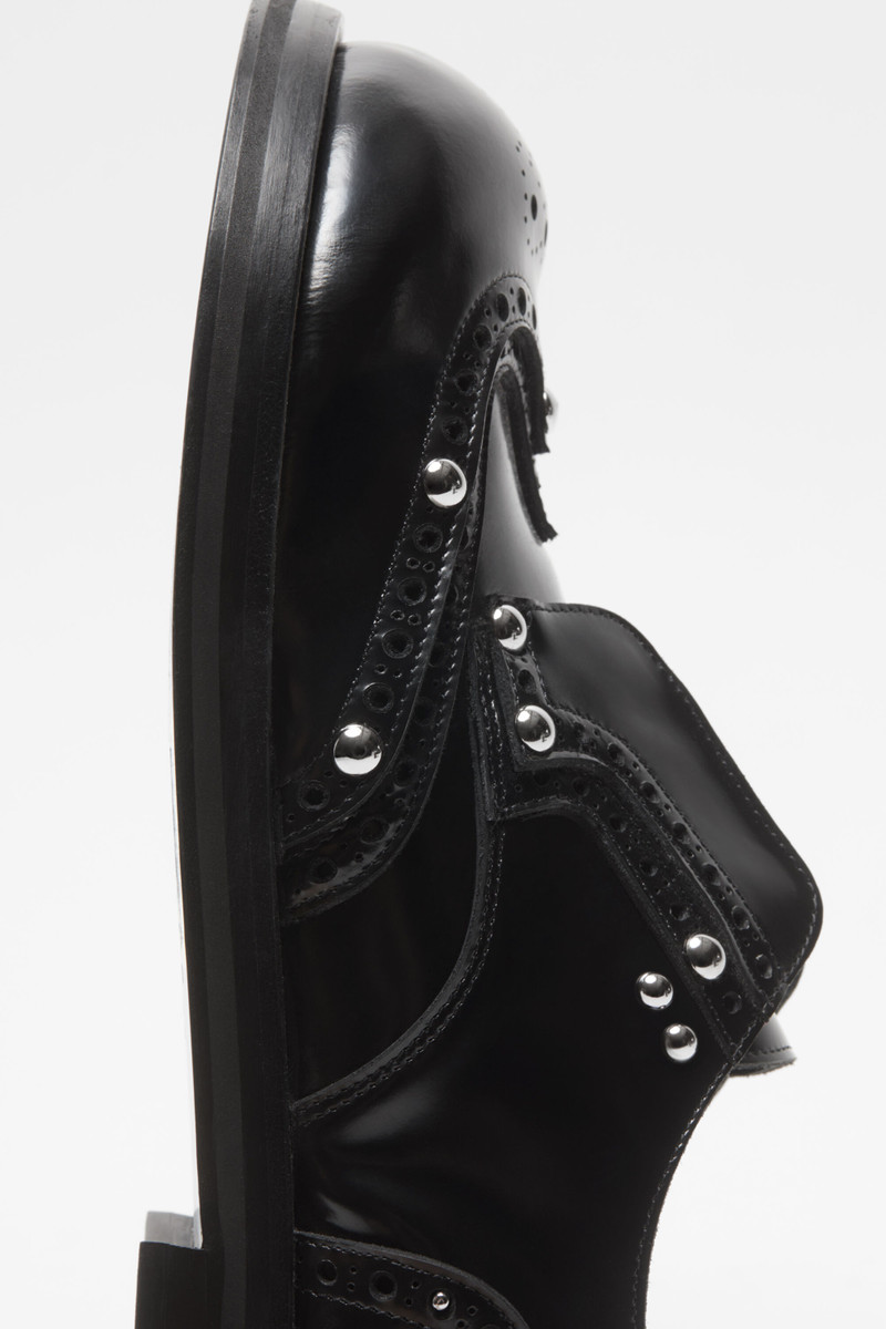 Lace-up leather shoes - Black 4