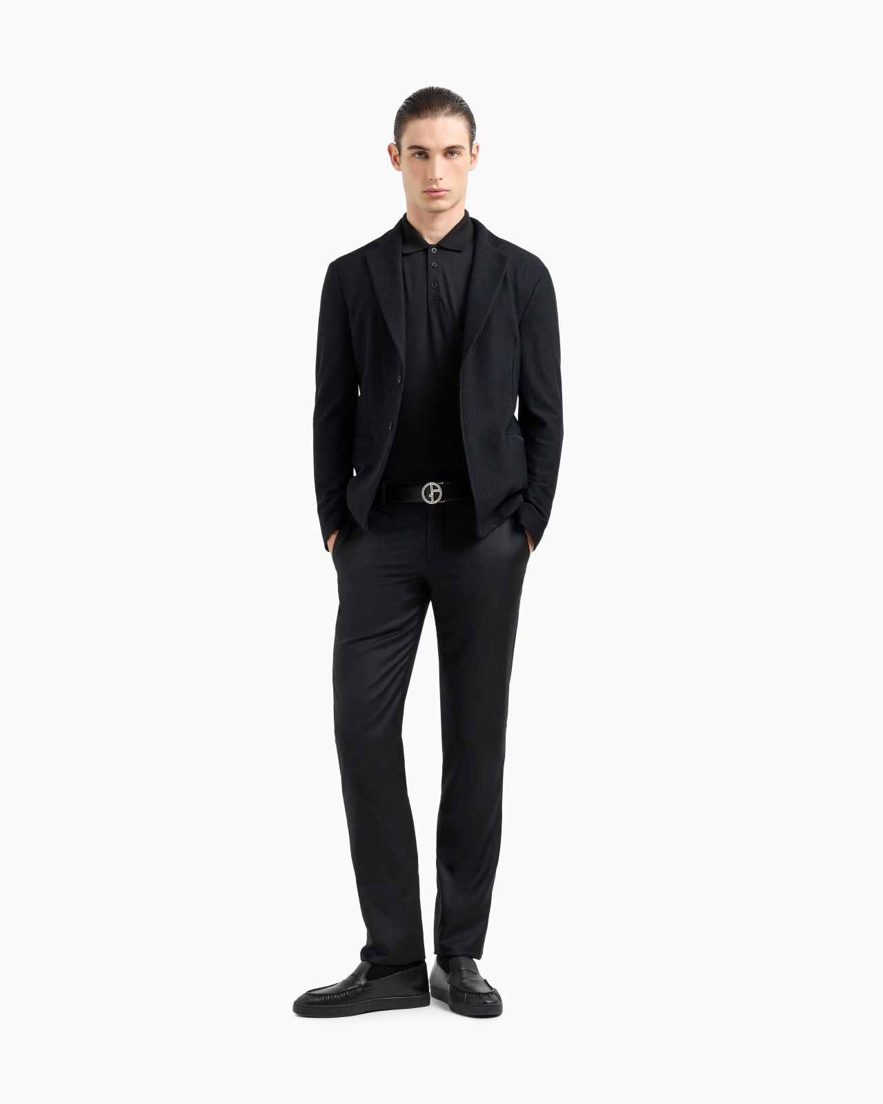 Stretch cotton piqué polo shirt - 2