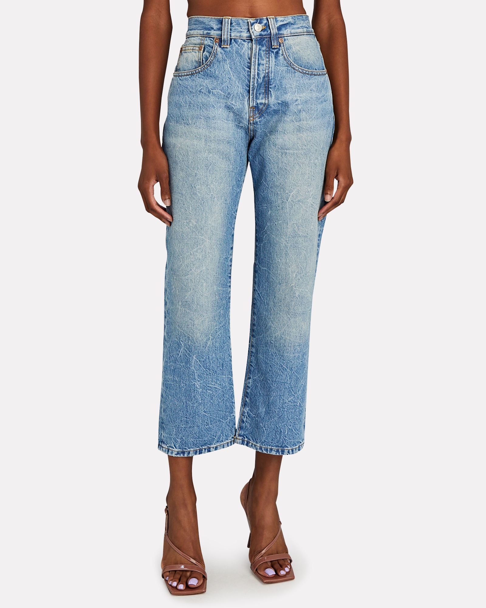 Victoria Mid-Rise Straight-Leg Jeans - 3