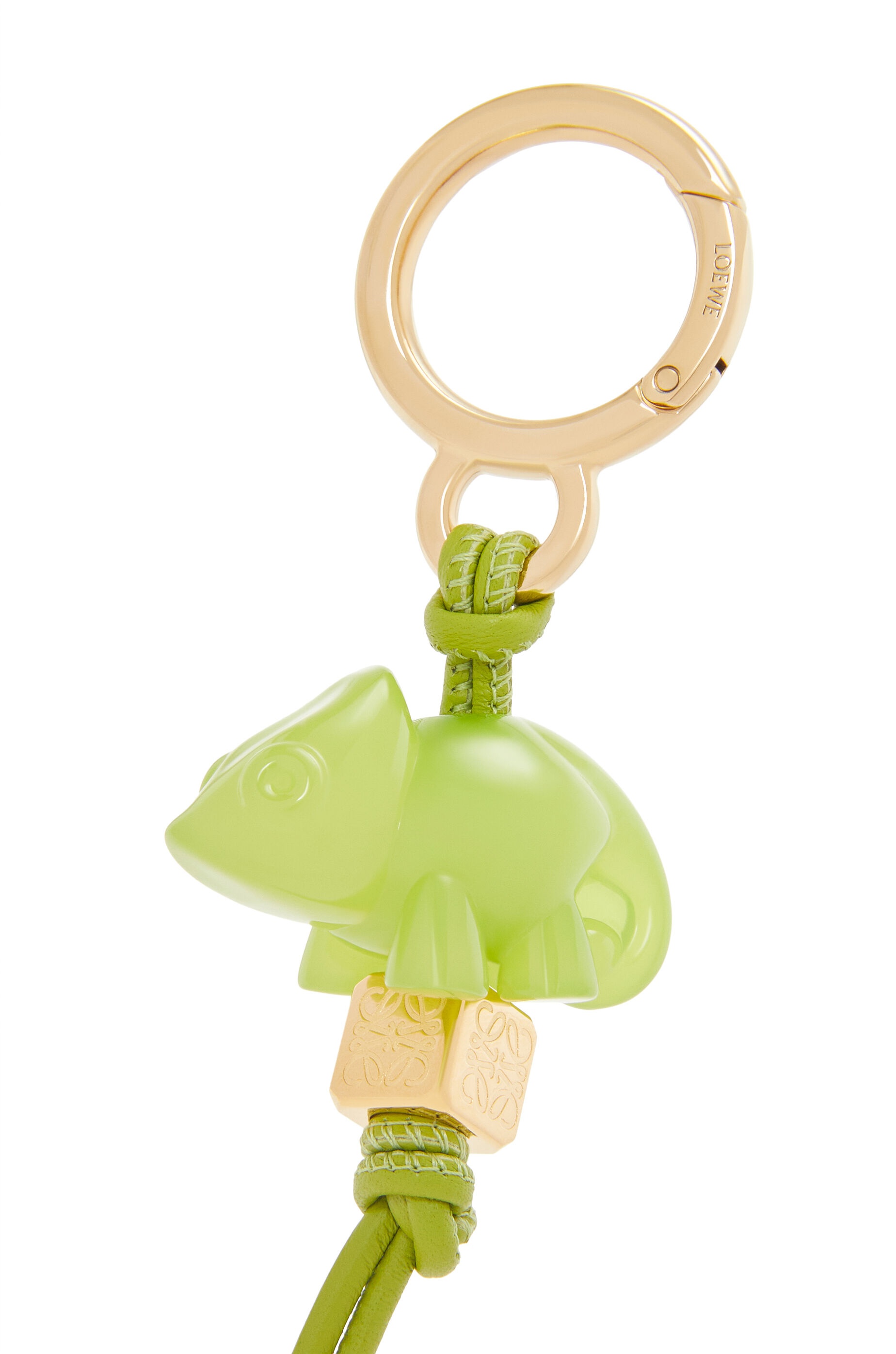 Chameleon charm in acetate and classic calfskin - 2