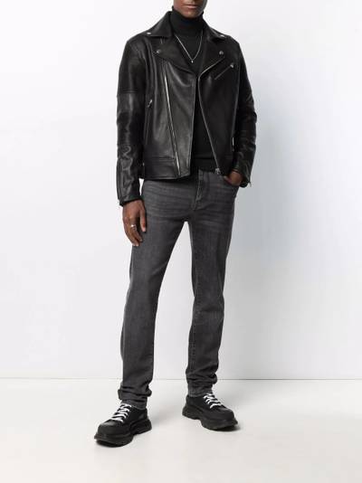 Diesel zip pocket biker jacket outlook