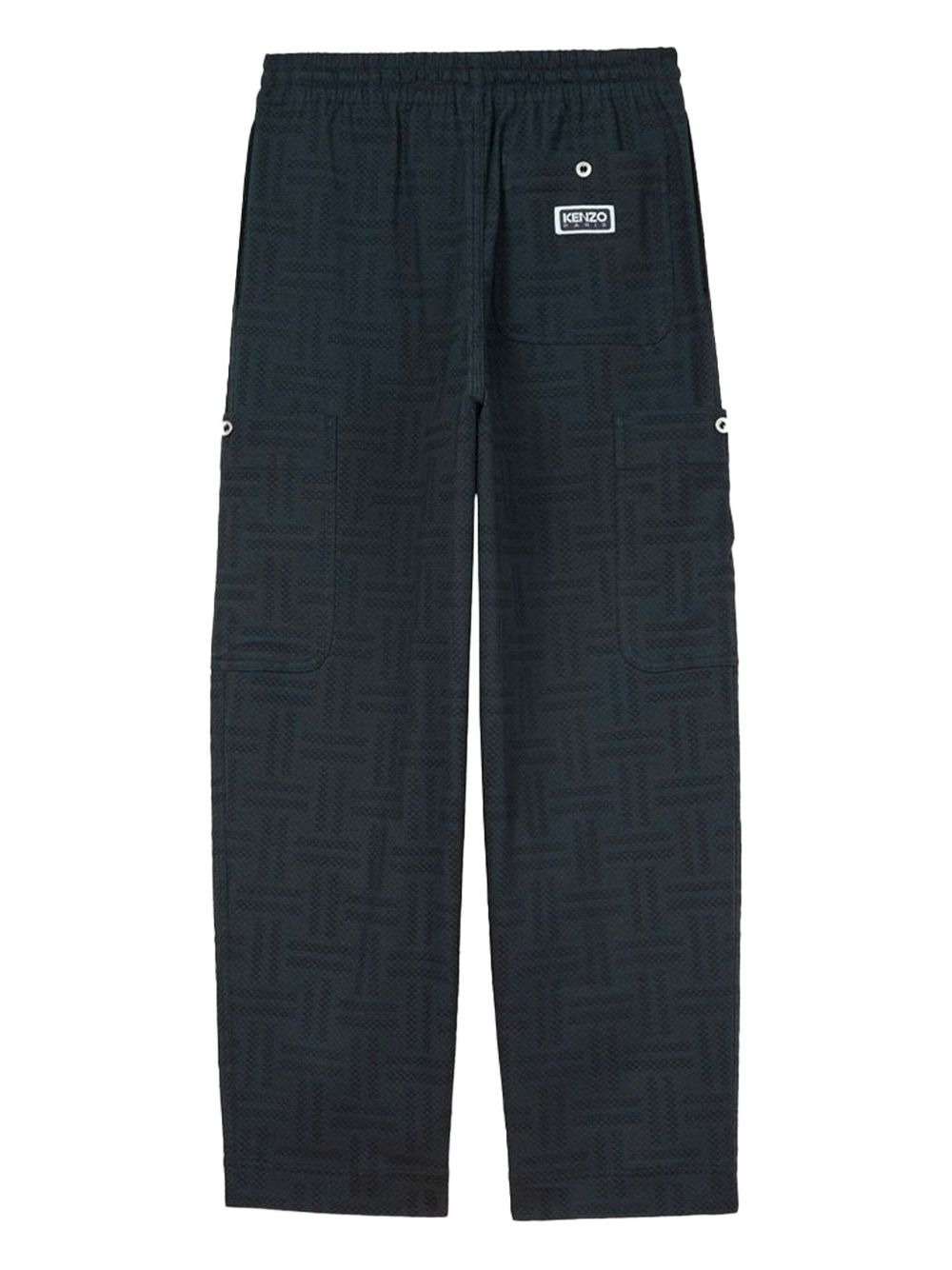 Weave cargo pocket patterned jogger trousers - 2