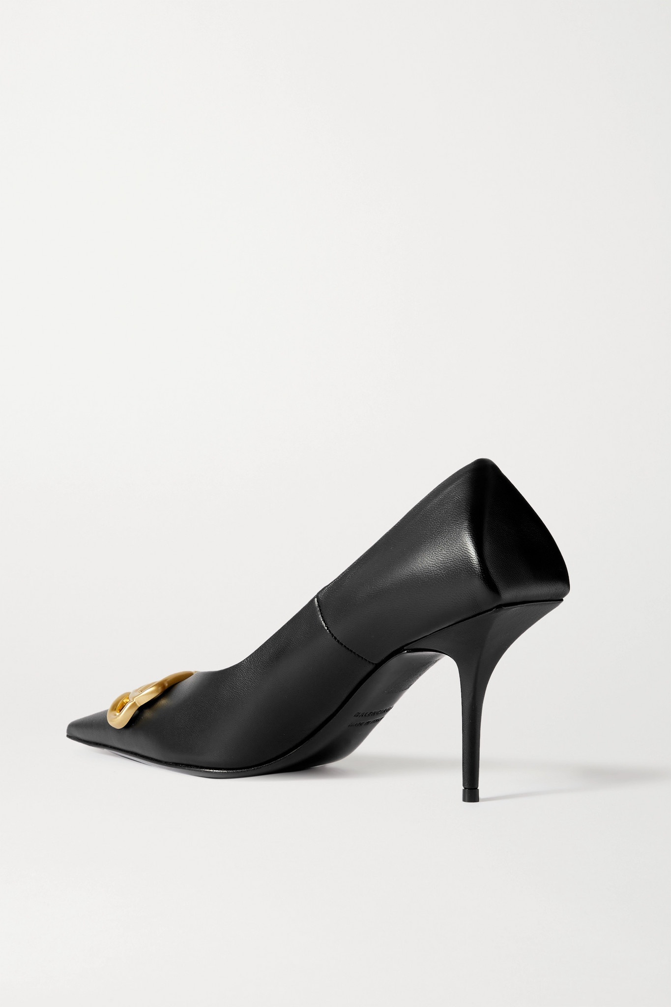 Square Knife BB logo-embellished leather pumps - 3