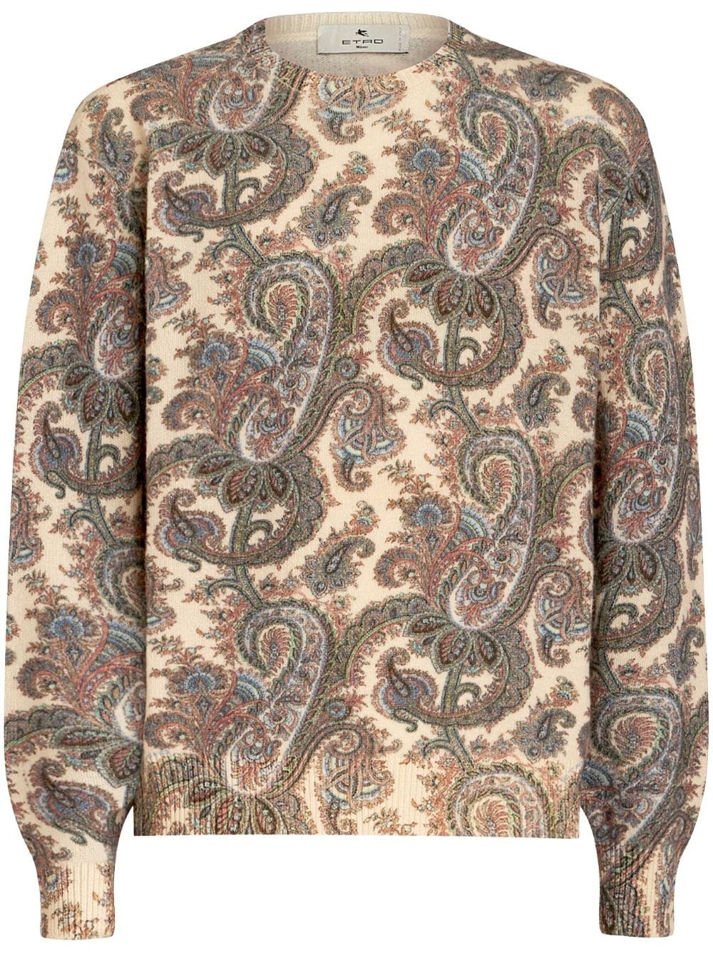 paisley-print wool jumper - 1