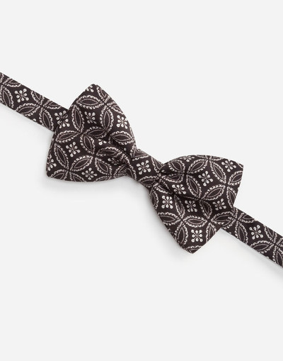 Dolce & Gabbana Silk bow tie with tie print outlook