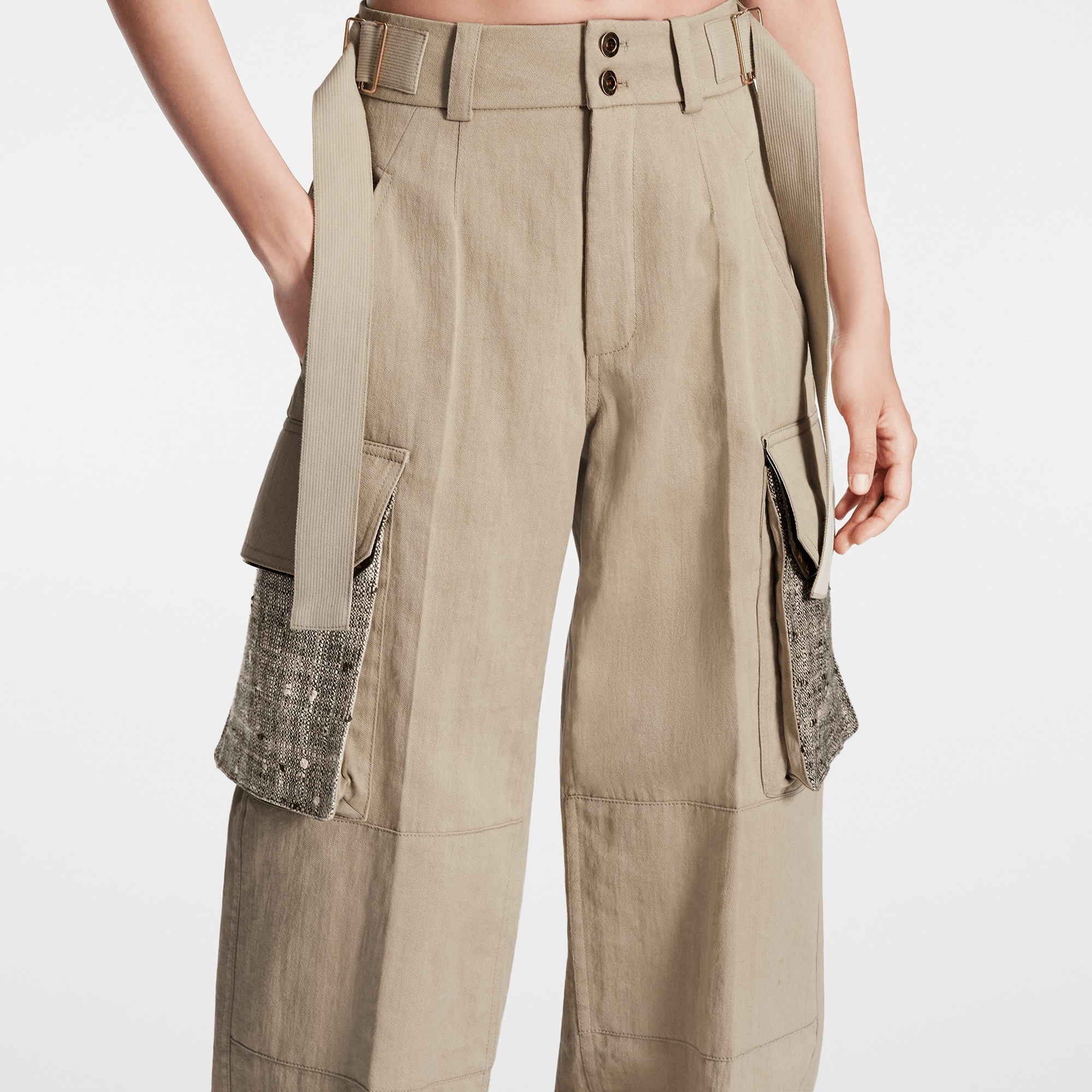 Cotton-Linen Cargo Pants - 4