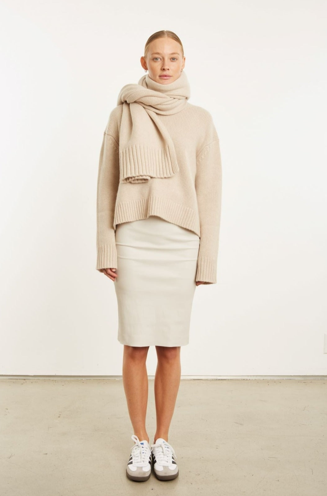 OAT CASHMERE WRAP SCARF - 3