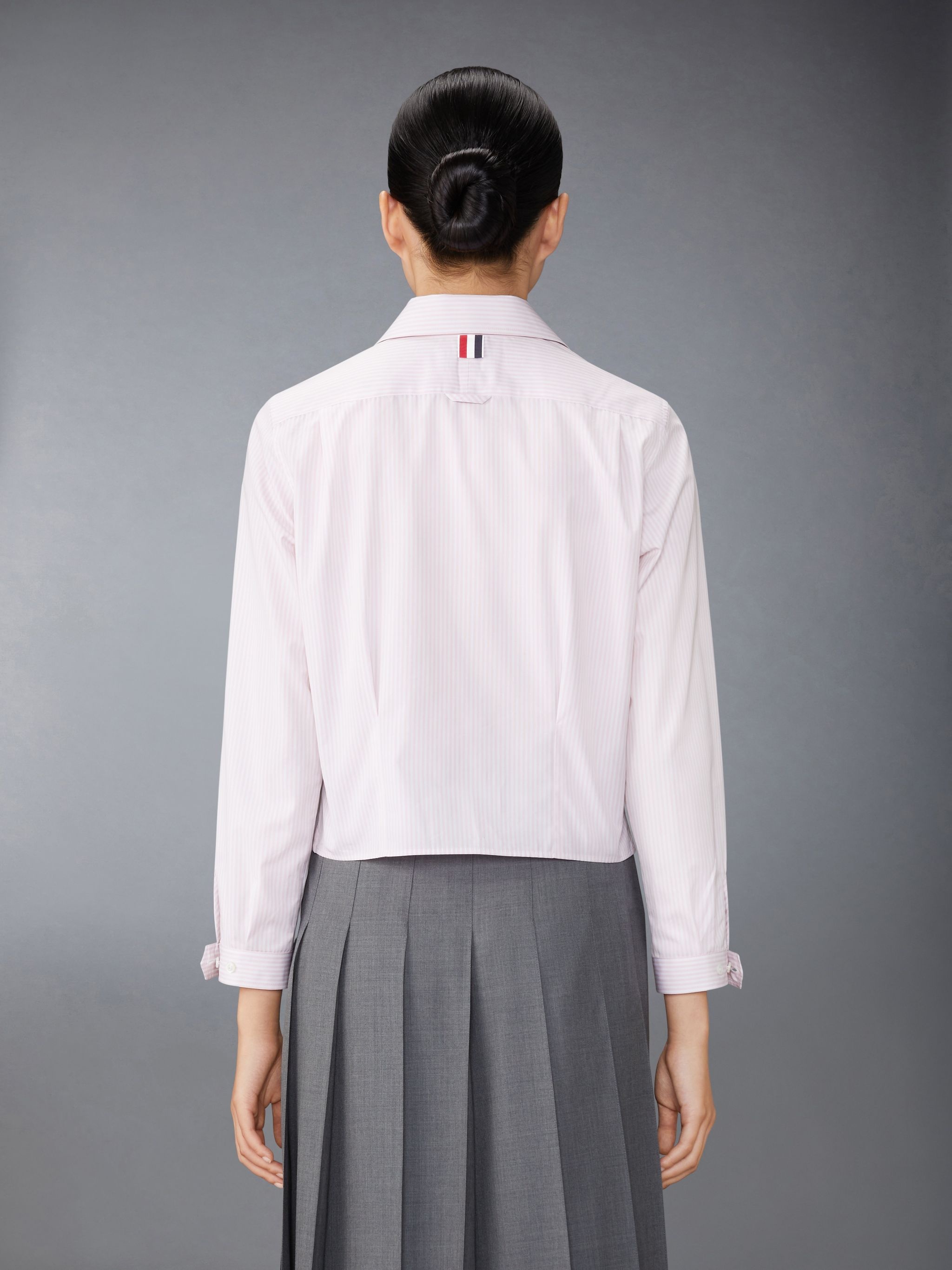 University Stripe Poplin Tucked Blouse - 3