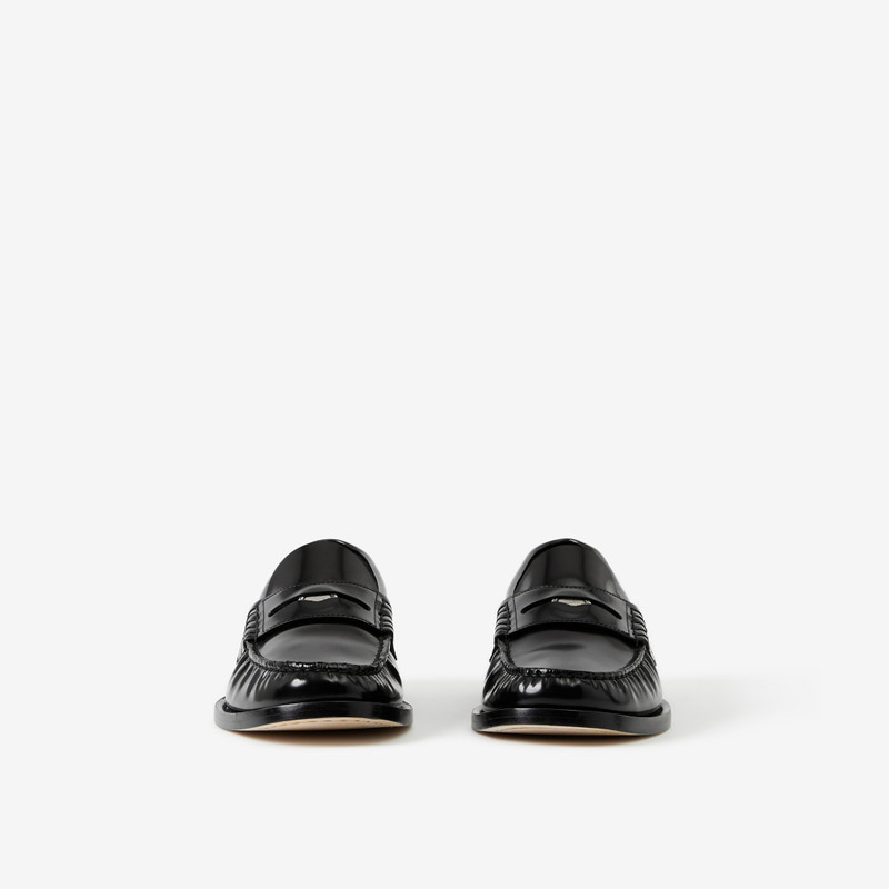 Burberry Coin Detail Leather Penny Loafers outlook