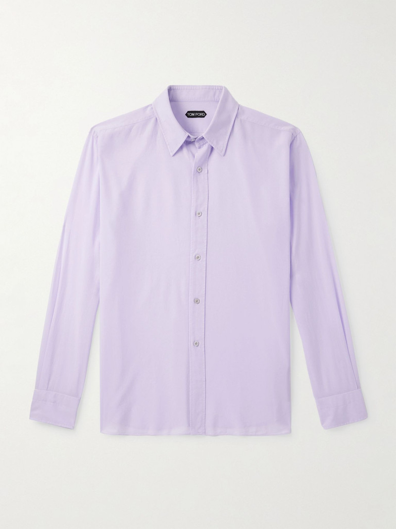 Cotton-Voile Shirt Purple 1