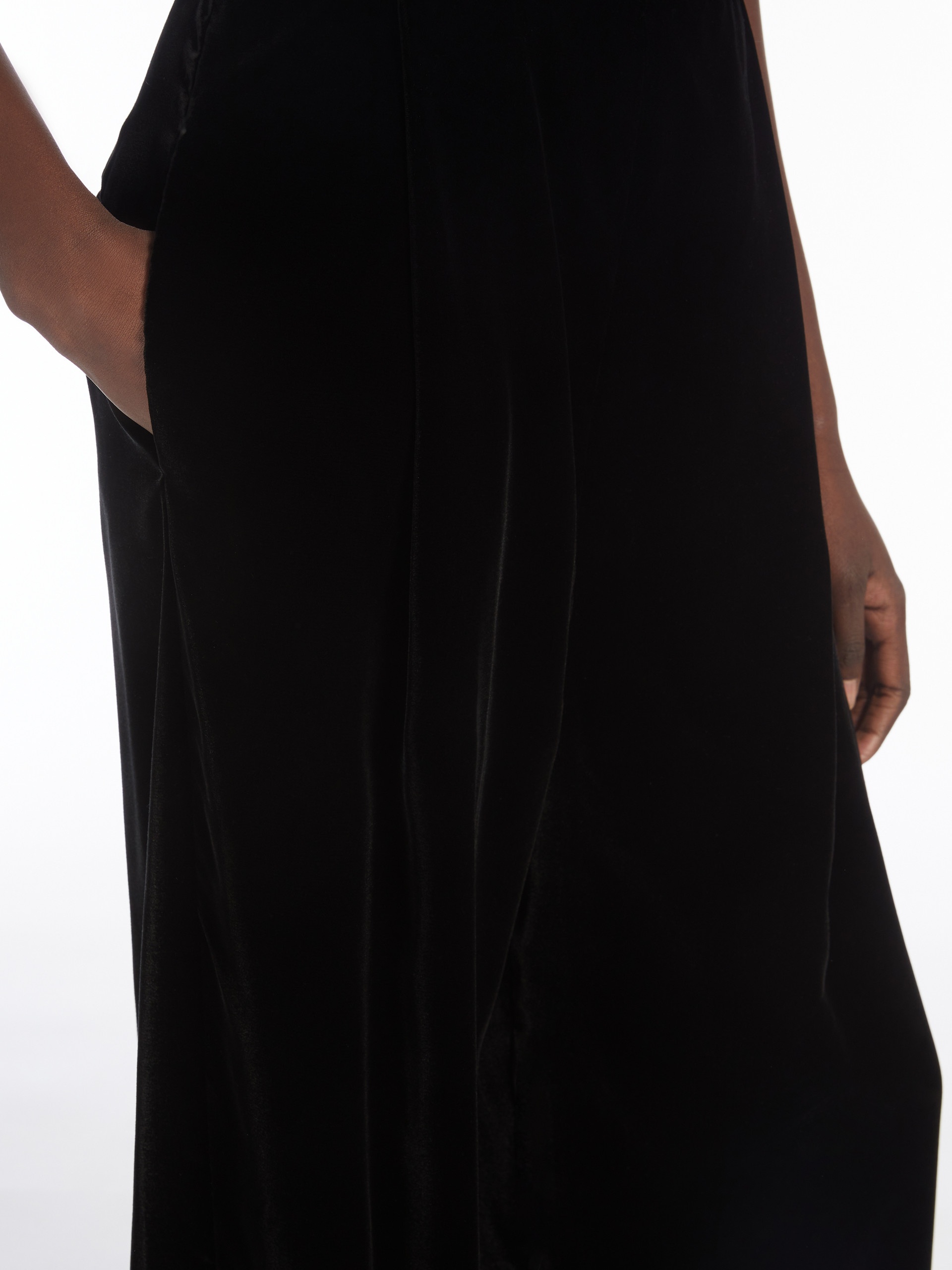 LUIGI Micro-faille and velvet jumpsuit - 6