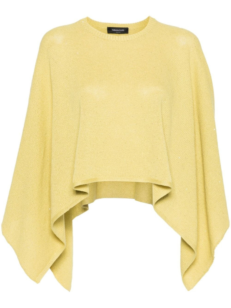 sequinned cropped poncho 1