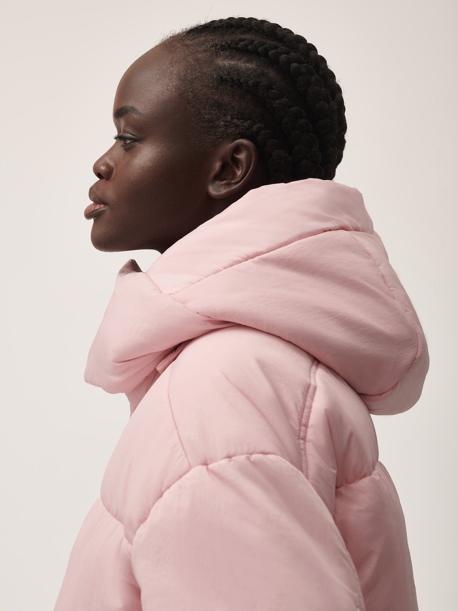 Women’s Flower-Warmth Recycled Nylon Cropped Puffer - Magnolia Pink - 4