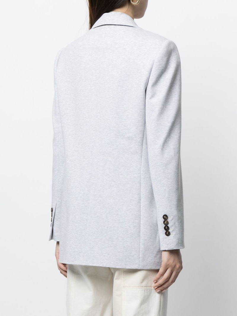 wrap-front fleece blazer 4