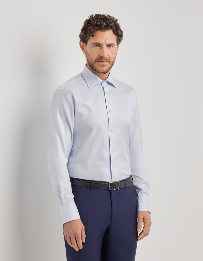 Canali REGULAR-FIT SHIRT IN LIGHT BLUE COTTON outlook