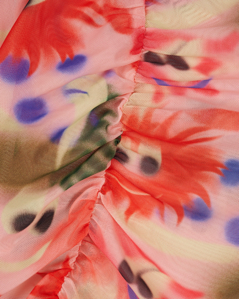 Fuzzy Friends Hyper Mesh Long Sleeve Top - Pink Multi 3