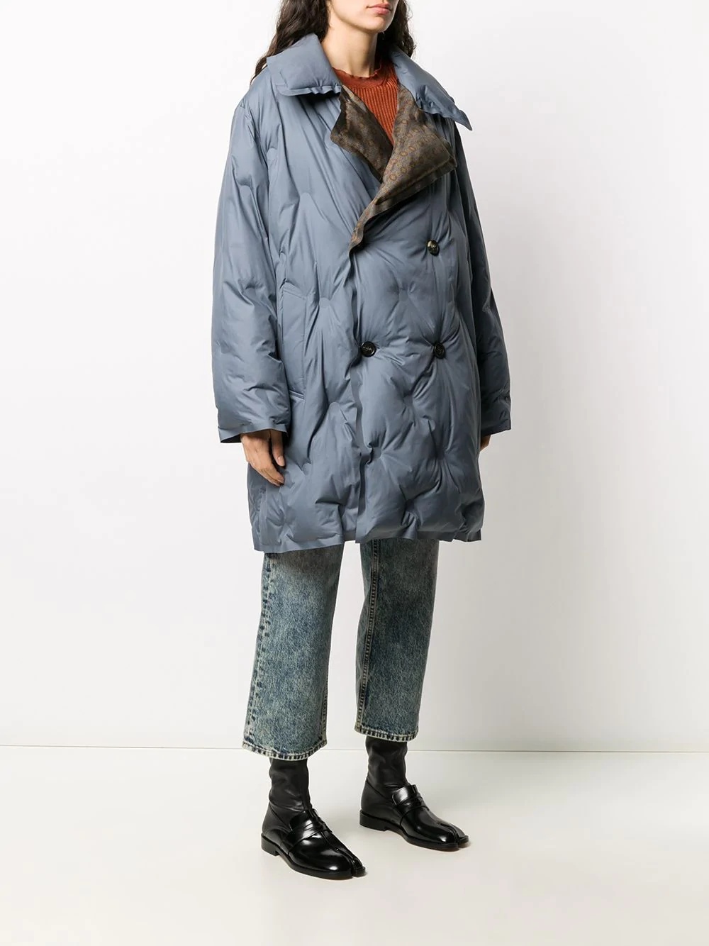 quilted oversized coat - 3