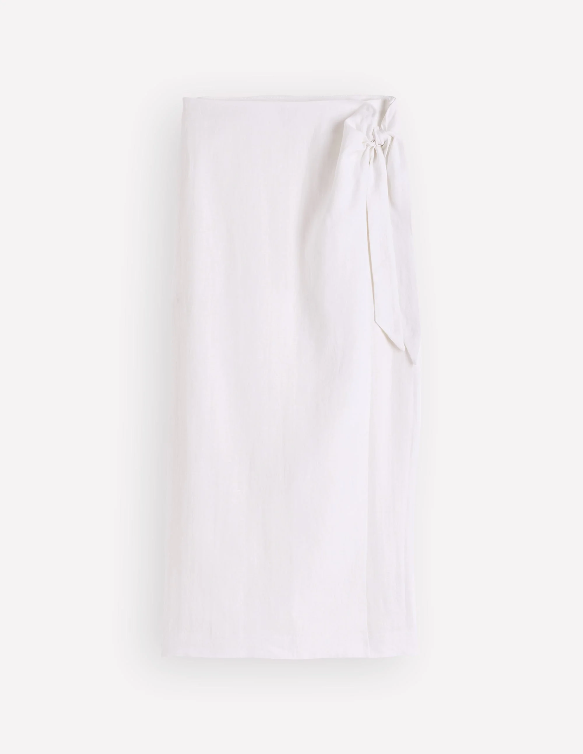 Dimitra Linen Column Skirt-White - 1
