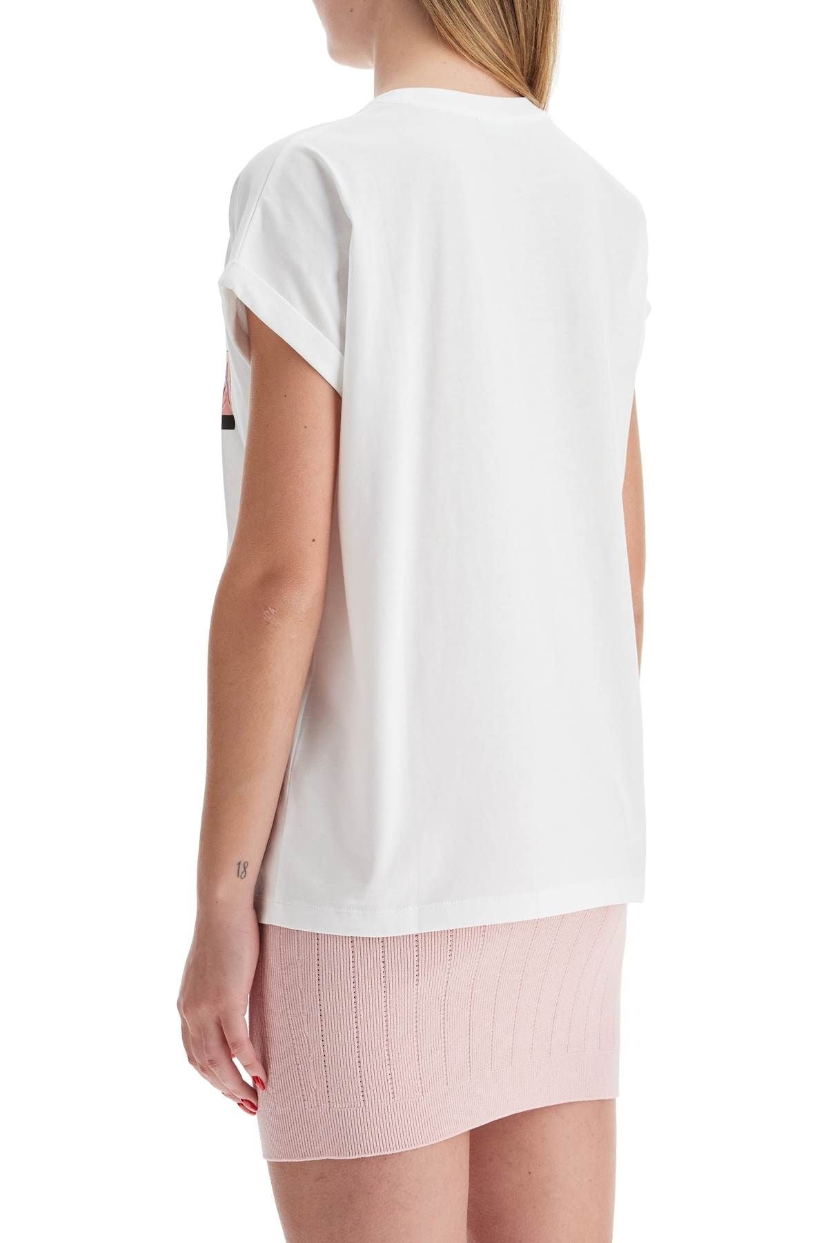 Balmain Flamingo Print T Shirt - 4