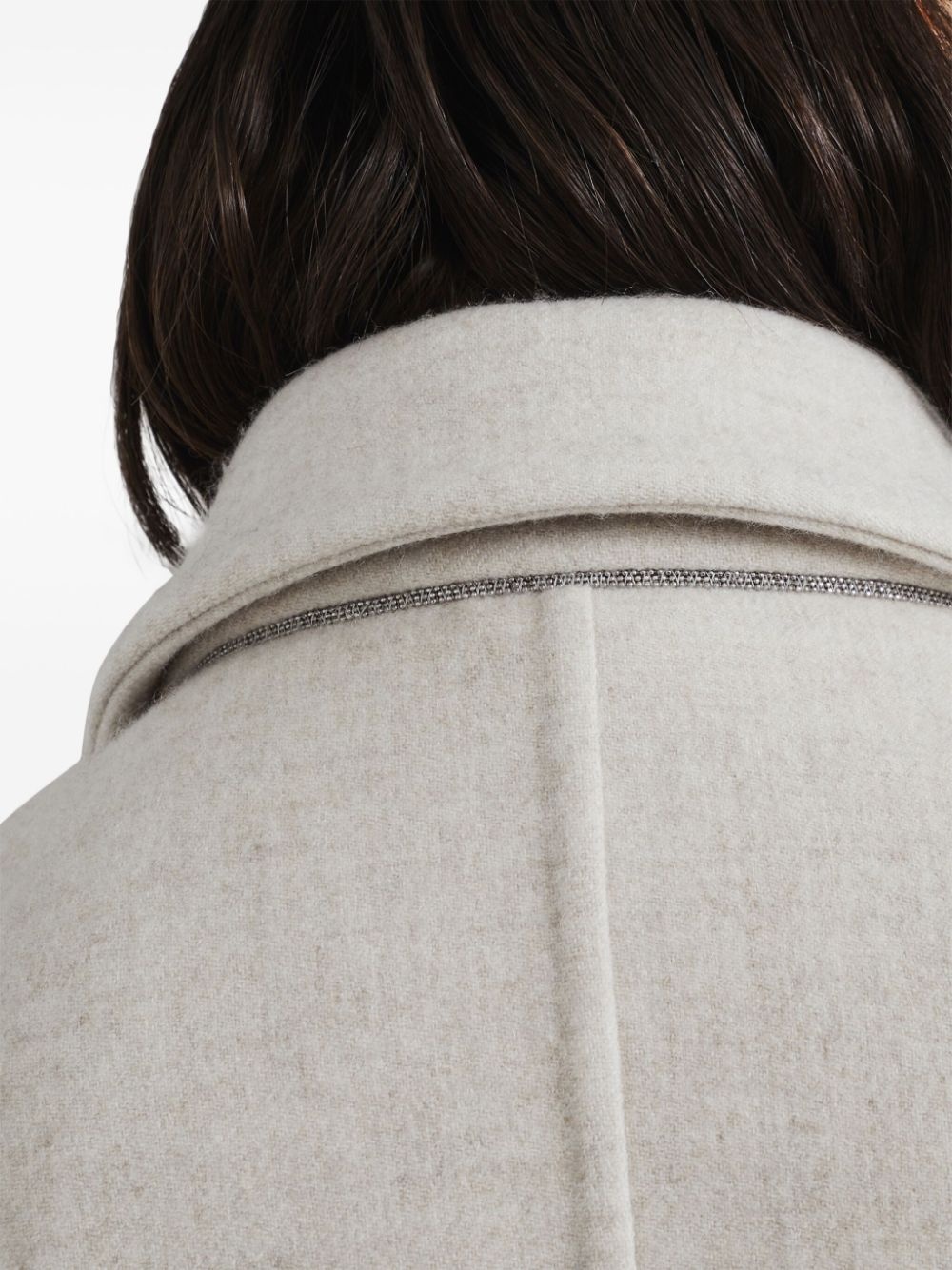 double-breasted cashmere coat - 5