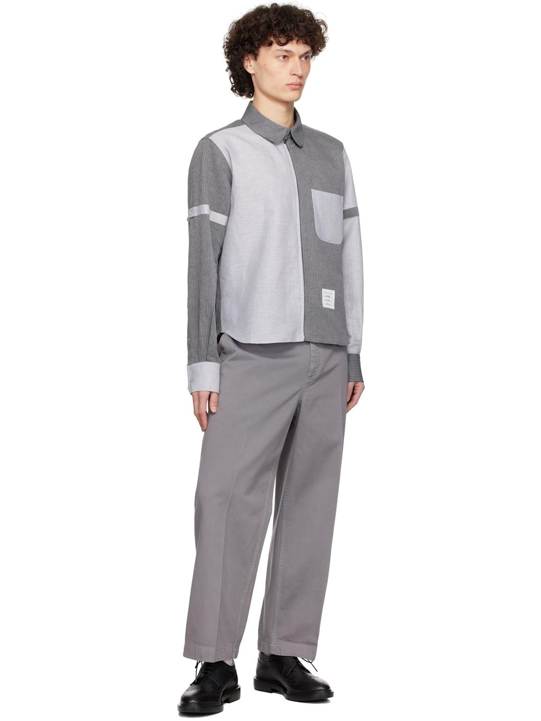 Gray Round Hem RC Zip Up Shirt - 4